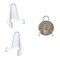 25 Pieces (1.4 Inch) Acrylic Easel Stands Display Stands/Plate Stands Coin Display Easel Holder for Air-Tite Coins Pocket Watches Capsules Challenge Medals Casino Chips , Photo Display,Baseball Sports